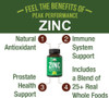 Vegan Zinc Supplement With Vitamin C + Whole Food Blend Of 25 Vegetables And Fruits For Max Absorption. Zinc Supplements Zinc 30Mg Capsules, Pills, Tablets, Vitamins For Adults Both Men And Women