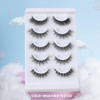 Natural Fiber Self-Adhesive Eyelashes Set - Handmade Vegan Lashes For Beginners, Easy To Use Wispy Falsies -Doll And Cat Eye Lashes, Reusable Strip Lashes By Royalea (5-Pair Variety Pack)