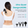 Etou Handheld Massager Gun With  Extension Handle, Back Massager,Muscles/Neck/Shoulders/Waist/Legs Massager Portable For Pain Relief, 4 Massage Heads & 5 Speed Levels
