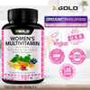 Vegan Women'S Daily Multivitamin 50 Plus With Organic Wholefood Based Natural Ingredients, Ginger, Maca, Multi-Vitamin B Complex & More - Energy Support, Immune System Booster -90 Capsules