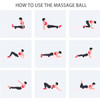 Hard Peanut Massage Ball, Double Lacrosse Massage Ball. Deep Tissue Massage Roller Mobility Ball For Physical Therapy Myofascial Release Muscle Relaxer Acupoint Massage (Black)