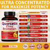 Premium High Purity Quercetin 98% With Bromelain Capsules Equivalent To 3470 Mg - Maximum Potency With Green Tea Ashwagandha - Supports Overall Health Strength Energy - 90 Days Supply