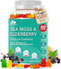 Bio Vitalica Sea Moss Gummies Elderberry Biovitalica - Vitamin C D + Zinc - Irish Seamoss Vegan Gummy With Sea Moss Gel & Powder For Immunity, Detox - For Adults And Kids