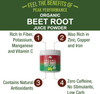 Organic Beet Root Powder - Ultra High Purity Super Food Beets Juice Powder. 100% Pure Nitric Oxide Boosting Beetroot Supplement. Keto, Paleo, Vegan Reds Superfood Rich In Polyphenols