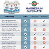 Kal Magnesium Glycinate, & Improved Fully Chelated High Absorption Formula With Bioperine, Bisglycinate Chelate For Stress, Relaxation, Muscle & Bone Health Support, 60 Servings, 240 Vegcaps