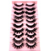 Hbzgtlad Soft Mink Eyelashes 3D Curl Winged End Eye Elongated Fake Lashes Thick Handmade Natural False Eyelash Messy Cross Lash Wholesale (Mx-3)