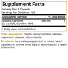 Bronson Acetyl L-Carnitine - 500 MG 120 Count