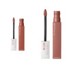 Maybelline Super Stay Matte Ink Liquid Lipstick Makeup Long Lasting High Impact Color Up To 16H Wear  ian Nude Brown & Seductress Light Rosey Nude