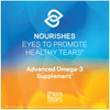 TheraTears 1200mg Omega 3 Supplement for Eye Nutrition Organic Flaxseed Triglyceride Fish Oil and Vitamin E 180 Count