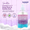 Blossom Layered In Luxury 2-In-1 Scented Body Wash & Bubble Bath With Hyaluronic Acid Liquid Bath Gel Body Cleanser With Pump For Dry Sensitive Skin Men Women + Kids Cruelty   500Ml Vanilla