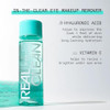 Real Techniques Real Clean In-The-Clear Eye Makeup Remover Gentle Liquid Makeup Remover Skin Repair Ingredients Hyaluronic Acid & Vitamin C Vegan & Cruelty-  4 Fl.Oz./110 Ml Bottle