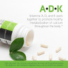 Davinci Labs Healthy Aging Bundle: Adk (60 Caps) & Glutathione (30 Caps) Helps Support Gut Health Bone Health Heart Health & More Gluten Soy