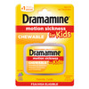 Dramamine Motion Sickness Relief For Kids Chewable Grape Flavor 8 Count