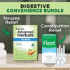 Fleet + Advanced Herbals Digestive Convenience Bundle Liquid Glycerin Suppositories 4 Count Ginger Soft Chews 20 Count Liquid