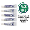 Fixodent Dental Adhesive Cream 10G Pocket Sized Travel Sized Tubes Tsaapproved Travel Sized Denture Adhesive W/ 1 Travel Zipper Pouch (Pack Of 5 Tubes)