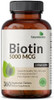 Futurebiotics Biotin 5000 Mcg Supports Healthy Hair Skin Nails & Energy Production Nongmo 360 Vegetarian Tablets (1 Year Supply)