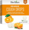 Herbion Naturals Cough Drops With Natural Orange Flavor Dietary Supplement Soothes Cough For Adults And Children Over 6 Years 18 Drops Pack Of 6 (108 Lozenges)