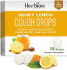 Herbion Naturals Cough Drops Honey Lemon Flavor Soothing Dietary Supplement For Adults & Children (6+) 18 Drops No Artificial Flavors Or Colors 48 Pack