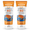Badger Kids Mineral Sunscreen Cream Spf 40 98% Organic Ingredients Zinc Oxide Sunscreen For Kids Face & Body Water Resistant Reef Friendly Hawaii Approved Broad Spectrum Sunblock 2.9 Fl Oz