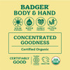 Badger Balm Unscented 100% Organic Olive Oil & Beeswax Fragrance  Hand Cream Long Lasting Sensitive Skin Moisturizer 2 Oz Tin