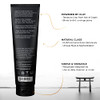 Blackwood For Men Cooling Clay Face Wash Activated Charcoal Menthol & Tanakura Clay Cleanser & Mask For Deep Cleansing & Acne Treatment Sulfate  Paraben  & Cruelty  (7.41 Oz)
