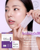 Dermal Retinol Peptide Lifting Pad Korean Toner Pad For Antiaging & Wrinkles With Bakuchiol Vegan Pure Cotton Square Pads Travel Kit 12 Pads 3 Pack (Total 36 Pads)