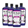 Dr Teal'S Foaming Bath With Pure Epsom Salt Black Elderberry With Vitamin D 34 Fl Oz (Pack Of 4) (Packaging May Vary) & Pure Epsom Salt Soak Soothe & Comfort With Oat Milk & Argan Oil 3 Lbs