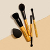 Honest Beauty Blending Crease Eyeshadow Brush Reable Bamboo Synthetic Bristles Tapered Cruelty  (Pack Of 2)