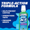 Act Total Care Zero Alcohol Anticavity Fluoride Mouthwash 18 Fl. Oz. Kills Bad Breath Germs Fresh Mint