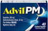 Advil Pm Pain Reliever And Nighttime Sleep Aid Pain Medicine With Ibuprofen For Pain Relief And Diphenhydramine Citrate For A Sleep Aid 40 Coated Caplets