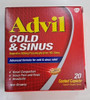 Advil Sinus Congestion And Pain Sinus Relief Medicine Pain Reliever And Fever Reducer With Ibuprofen And Phenylephrine Hcl 20 Coated Tablets