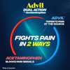 Advil Dual Action With Acetaminophen And Ibuprofen (2 Dose Equivalent) For 8 Hour Pain Relief Coated 144 Ct Caplets And 2 Ct. Sample Of Advil Pm