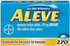 Aleve Caplets Naproxen Sodium 220 Mg (Nsaid) Pain Reliever/Fever Reducer #1 Orthopedic Surgeon Recommended 270 Count