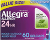 Allegra Adult 24Hour Allergy Relief Gelcaps Nondrowsy Indoor And Outdoor Allergy Medicine 180 Mg Fexofenadine Hci Antihistamine Pill 60Count