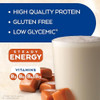 Atkins Energy Shake Creamy Caramel With Protein Gluten 4 Count(Pack Of 3) And Caramel Chocolate Nut Roll Snack Bar High In Fiber 2G Sugar 16 Count