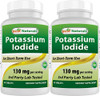 Best Naturals Potassium Iodide 130 Mg Per Serving Dietary Supplement 90 Tablets (3)