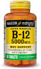 Mason Natural Vitamin B12 5000 Mcg (Cyanocobalamin) Supports Conversion Of Food Into Energy Dissolves Under Tongue (Raspberry Flavor) 30 Tablets