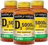 Mason Natural Vitamin D3 125 Mcg (5000 Iu) Supports Bone Muscle & Immune Health From Fish Liver Oil 50 Softgels Pack Of 3