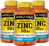 Mason Natural Zinc 50 Mg Supports Immune Function & Antioxidant Health 100 Tablets Pack Of 3
