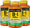 Mason Natural Vitamin B1 (Thiamin) 100 Mg Healthy Conversion Of Food Into Energy Supports Nerve And Immune Health 100 Tablets (Pack Of 3)