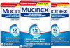 Mucinex Maximum Strength Chest Congestion Medicine For Relief Expectorant Lasts 12 Hours Extendedrelease Bilayer Tablets 42 Count (Pack Of 3)