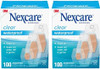 Nexcare Waterproof Adhesive Bandages Clear Assorted Sizes 100 Count (Pack Of 2) – Stays On In Shower Or Pool With 360 Degree Seal That Blocks Water Dirt & Germs