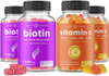Nutrachamps Biotin Gummies (2 Pack) And Vitamin C Gummies (2 Pack) 4 Pack Bundle