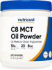 Nutricost C8 Mct Oil Powder 2Lbs (32Oz) 95% C8 Mct Oil Powder