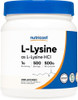 Nutricost Llysine Powder 500 Grams Pure Llysine Nongmo Gluten