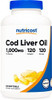 Nutricost Cod Liver Oil 1000Mg 120 Softgels Nongmo & Gluten