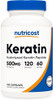 Nutricost Keratin Hydrolized Peptide Capsules 500Mg 120 Capsules (60 Servings) Nongmo Gluten Formula