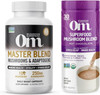Om Mushroom Superfood Master Blend Mushrooms Capsule And Hot Chocolate Mushroom Powder Bundle