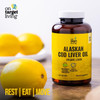 On Target Living Alaskan Cod Liver Oil 120 Soft Gels | Line Caught in The USA | Naturally Occurring Vitamin D | Rich in Omega 3 DHA/EPA