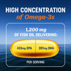 Triple Strength Omega 3 Fish Oil 1200 mg  EPA & DHA  Wild Caught Sustainably Sourced Omega-3 Fatty Acids  Premium Burpless Fish Oil Supplements  Non-GMO Third-Party Tested  30 Softgels